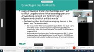 Bildschirmansicht eines Online-Vortrags