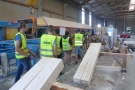 Im Bereich Holzbau arbeitet eine der größten Abbundanlagen Deutschlands