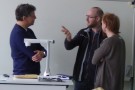 Intensive Diskussion mit Stefan Wagner, SVLFG, in der Pause